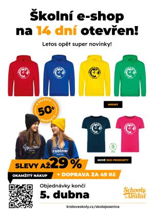 Školní e-shop otevřen!!! 1